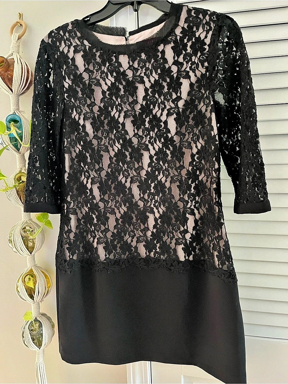 Ted Baker Gabbiey Black and nude lace dress